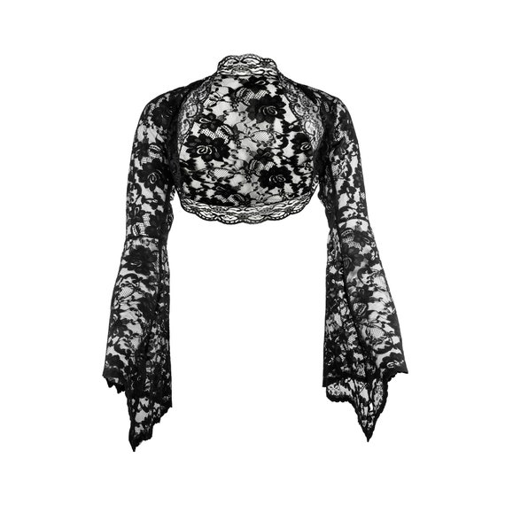 Ladies black top lace jacket
