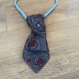 Ladies Silk Flower Tie Necklace