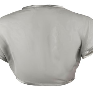 Ladies Silver Grey Chiffon Bolero Shrug Sizes 4-32 image 2