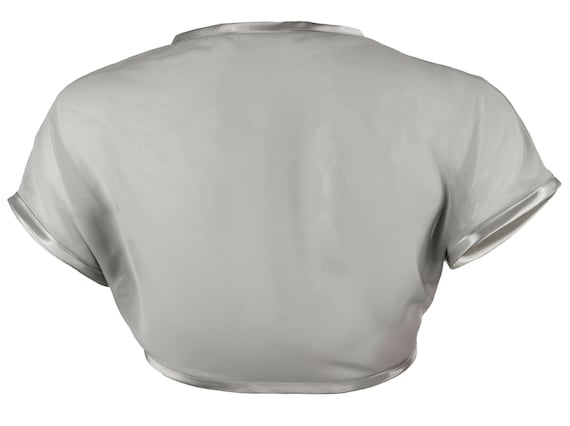 Ladies Silver Grey Chiffon Bolero Shrug Sizes 4 32 Etsy UK