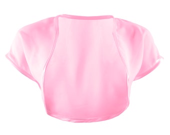 Dames roze Ciffon Bolero schouderophalend maten 4-30