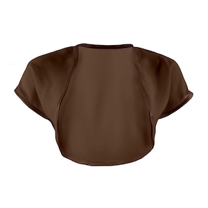 Ladies Brown Chiffon Bolero Shrug Sizes 4-30