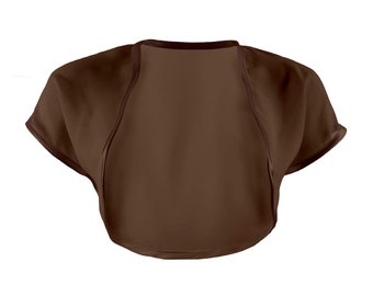 Ladies Brown Chiffon Bolero Shrug Sizes 4-30