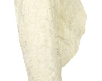 Ladies Ivory Lace 3/4 Sleeve Bolero Shrug Sizes 6-30 