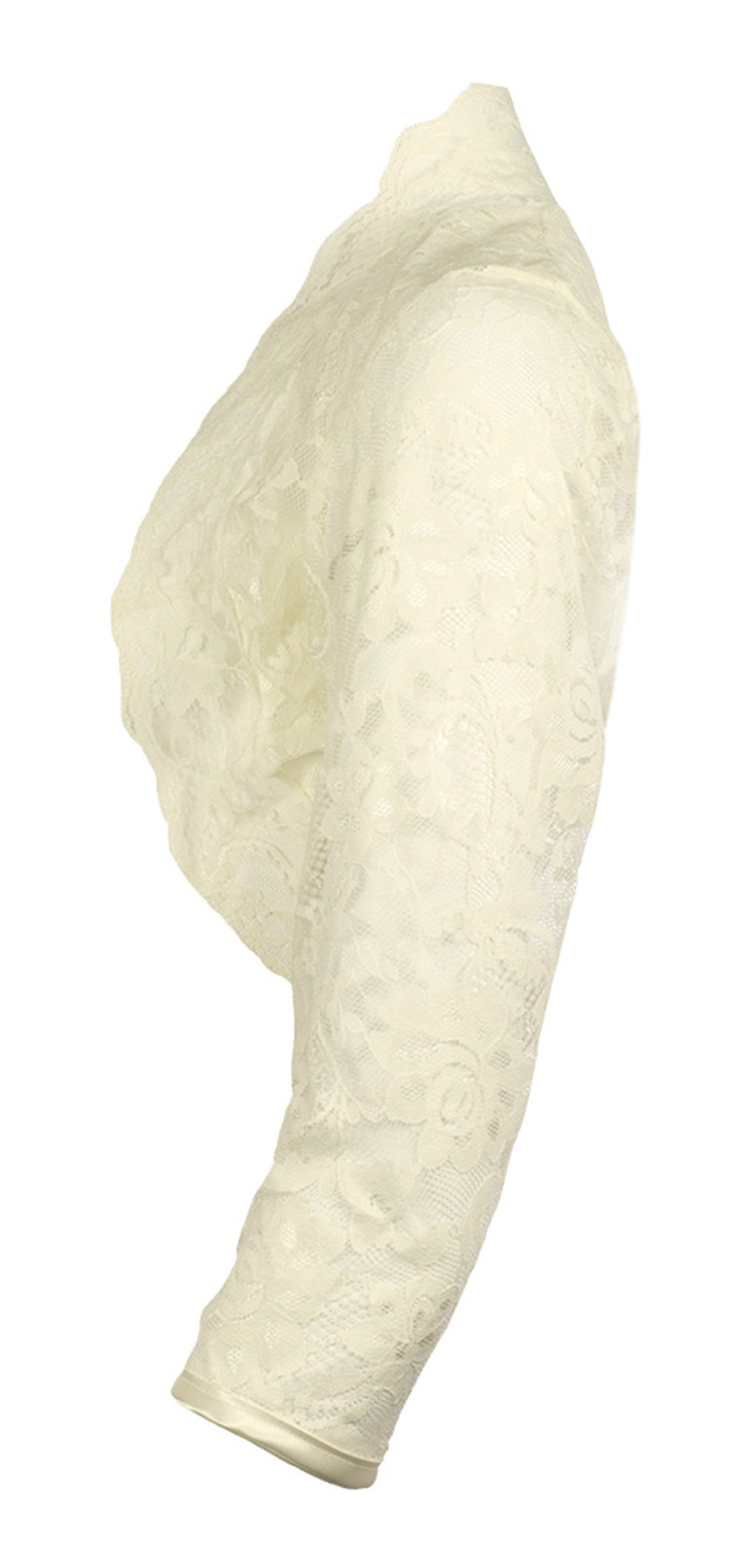 Ladies Ivory Lace 3/4 Sleeve Bolero Shrug Jacket Size 8-30 image 6