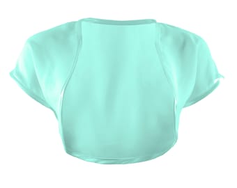 Ladies Aqua Chiffon Bolero Shrug Sizes 4-30