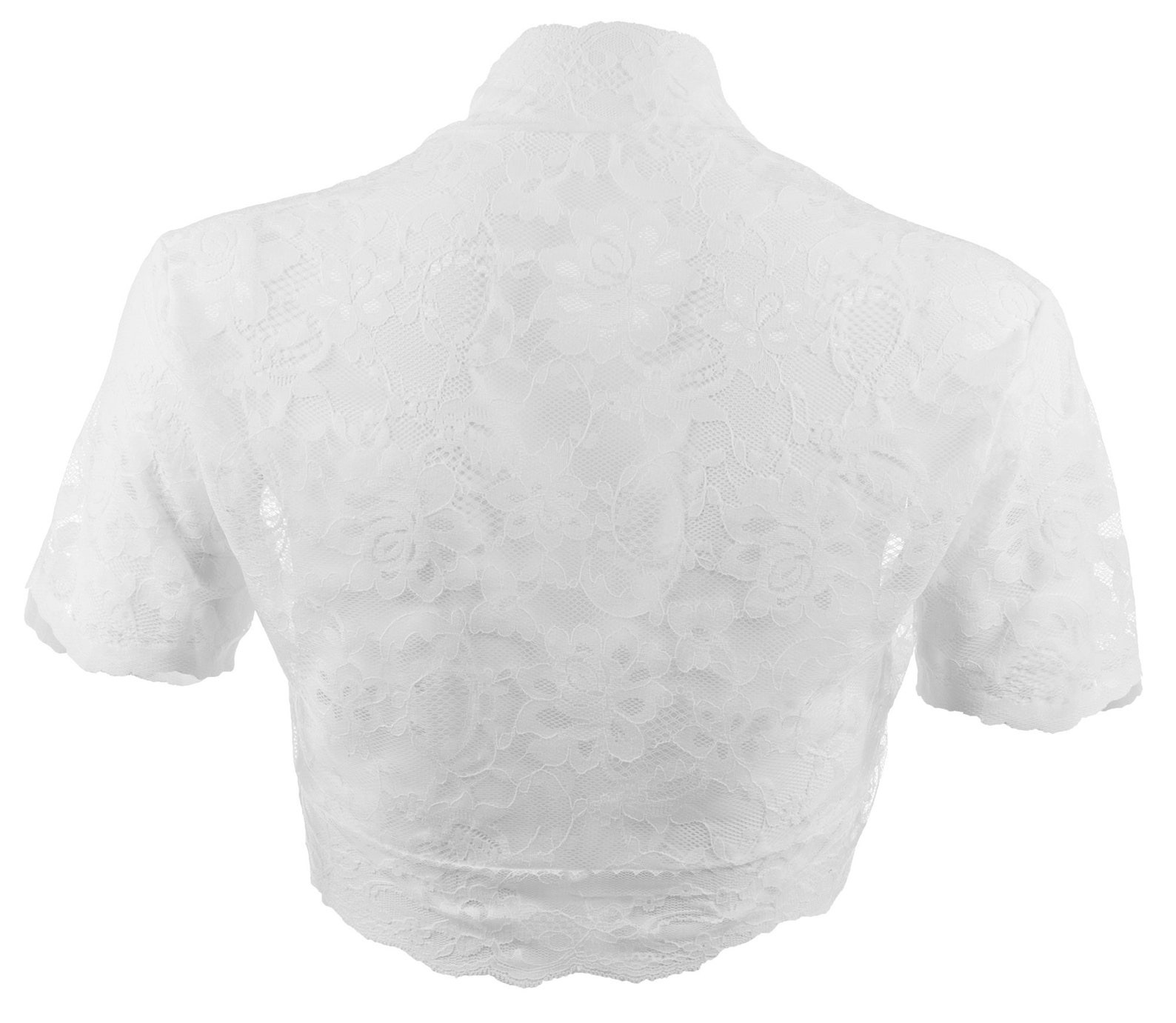 Ladies White Lace Short Sleeve Bolero Shrug Jacket Sizes 426 Etsy UK