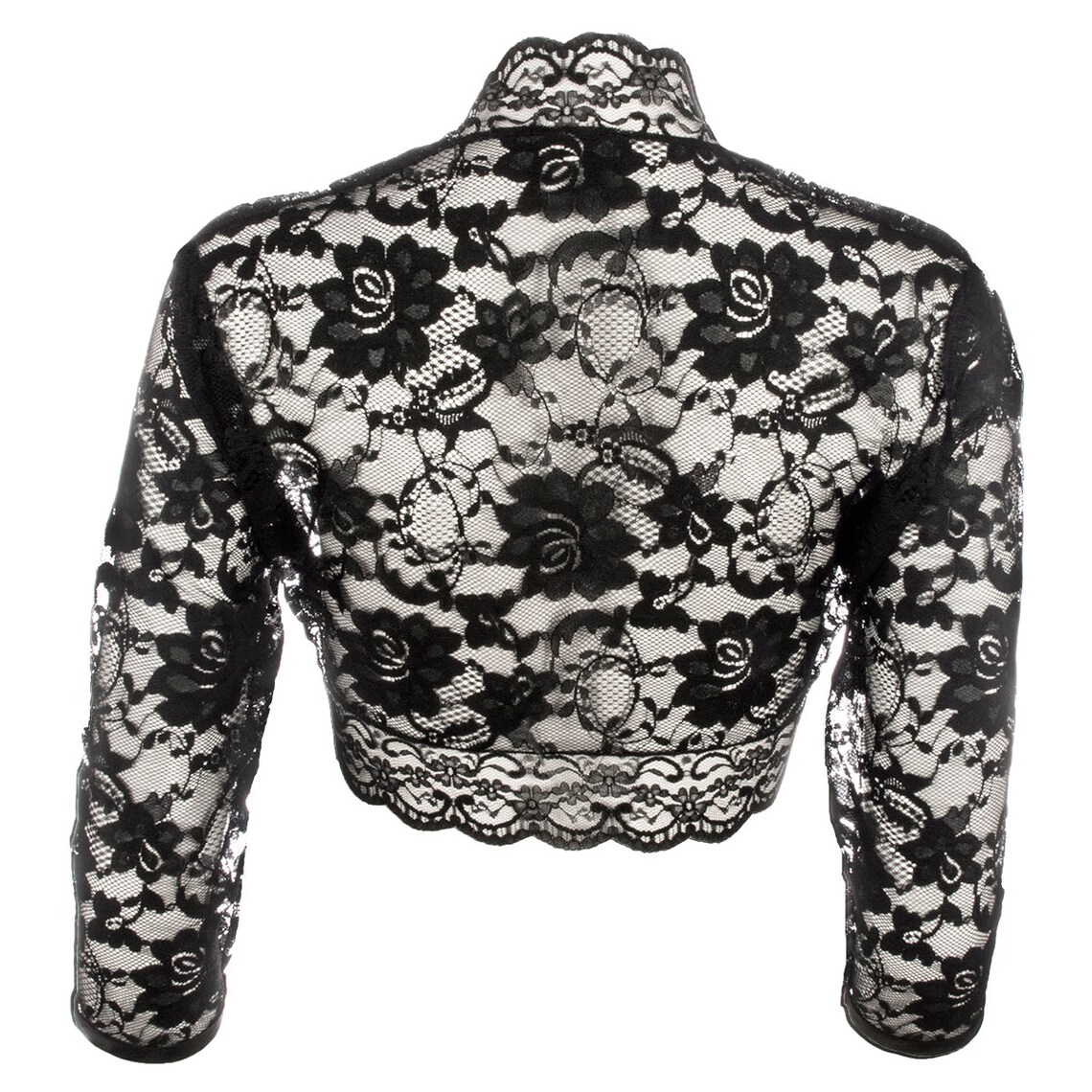 Black Lace Shrug Bolero Jacket main image 0