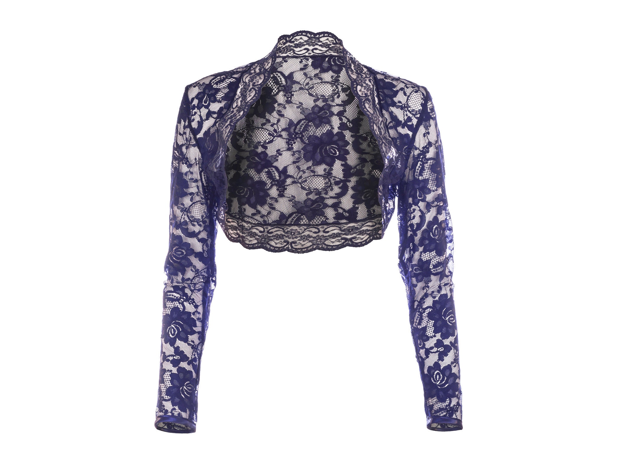 Navy blue lace bolero shrug hotsell