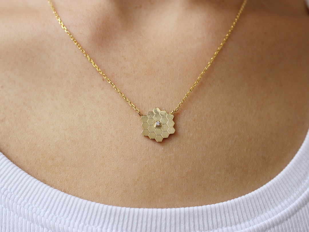 Gold James b Space Telescope Necklace Minimalist James Etsy