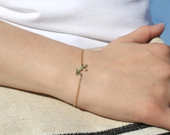 Sagittarius Zodiac Sign Bracelet - Dainty Gold Bracelet - Silver Sagittarius Zodiac Bracelet - Astrology Charm Bracelet - Tiny Bracelet Gift