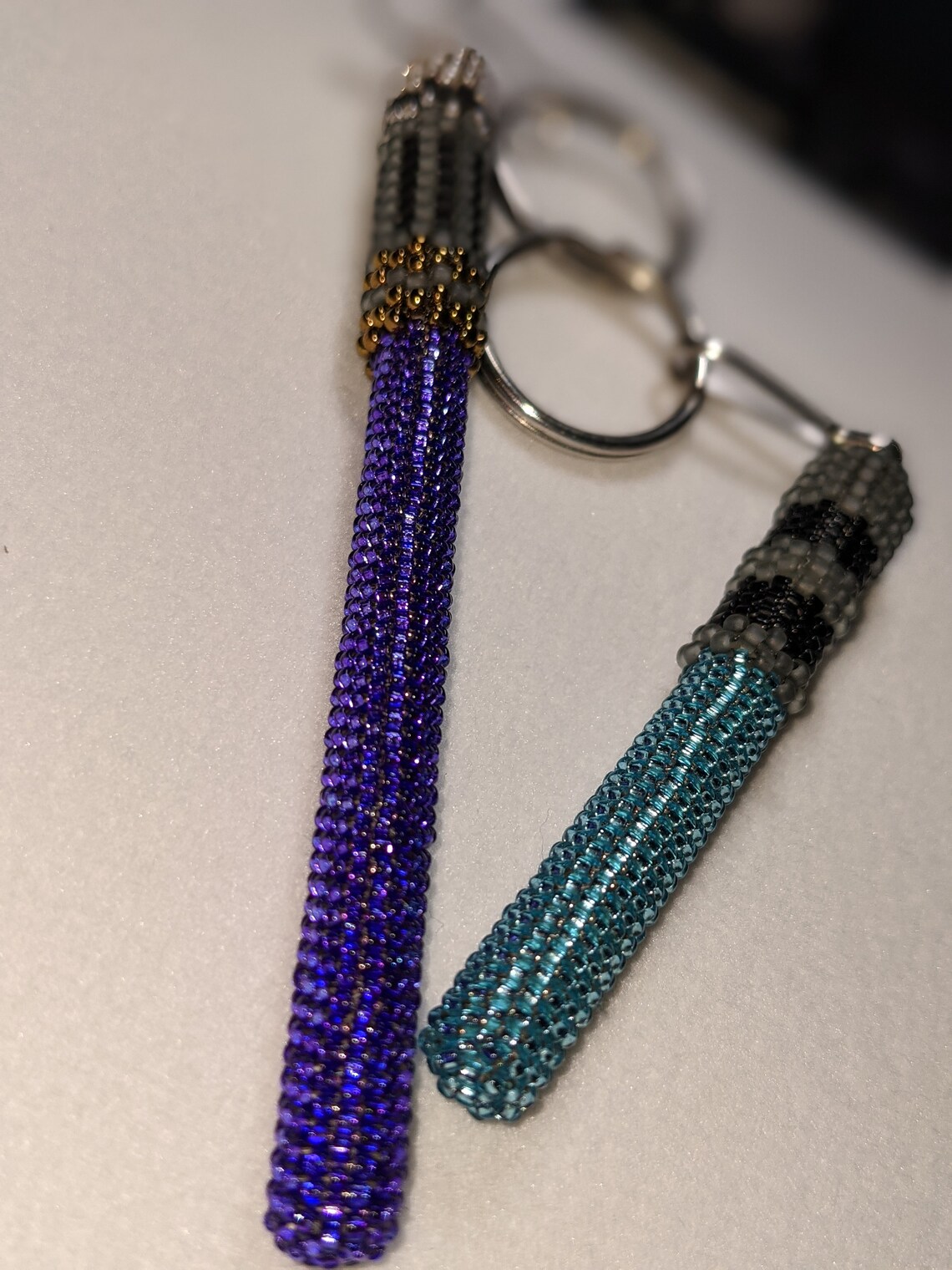 Beaded Lightsaber Keychains Etsy