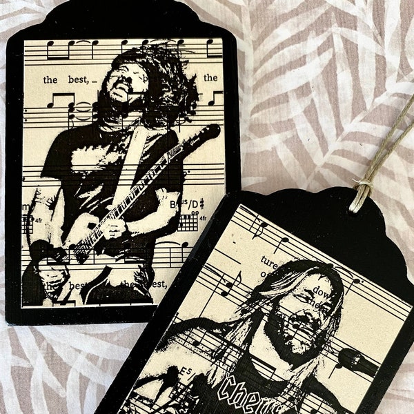 Foo Fighters - David Grohl - Taylor Hawkins - Inspired Decorative Ornaments - Christmas Ornament Gift