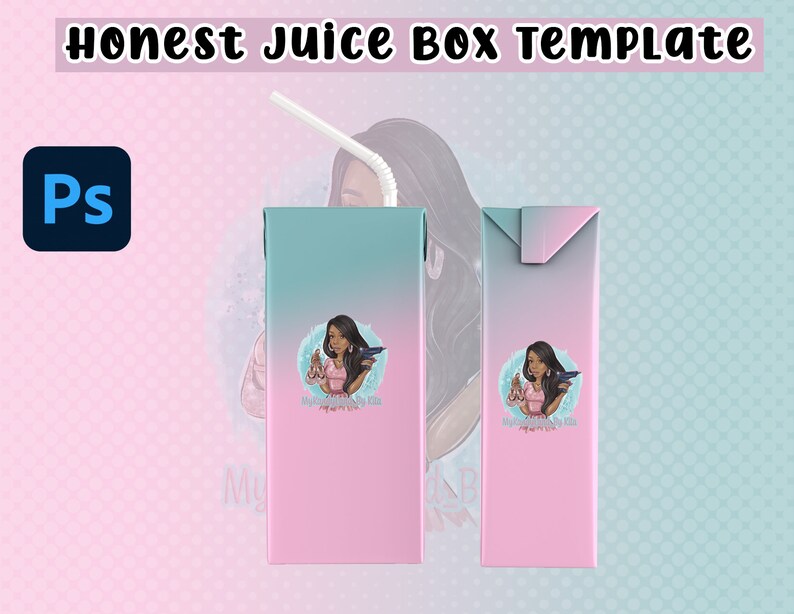 Juice Box Template. Honest Juice Box. PSD Files. Party Favors. Etsy