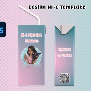 Juice Box Template. Hi-C Juice. PSD Files. Party Favors. Templates. Kids Party Favor Template