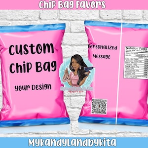 Custom Chip Bag Party Favors. Treat Favors. Kids Birthday Parties. Baby Shower Favors. Birthday Decor. Treat Table Favors