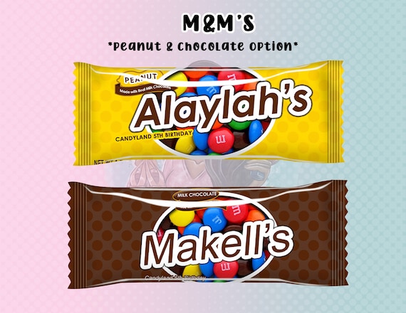 Custom M&M Wrappers. Custom Chocolate Candy Wrapper.printable. 