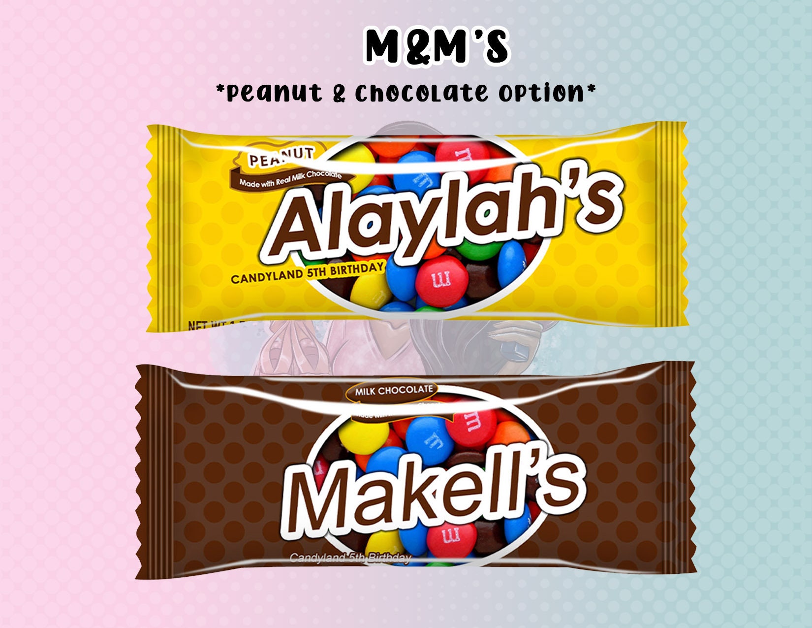 One Ounce One Color Imprint M&M Chocolate Candy Packages - Custom Decorated  Promotional Items - WaDaYaNeed?