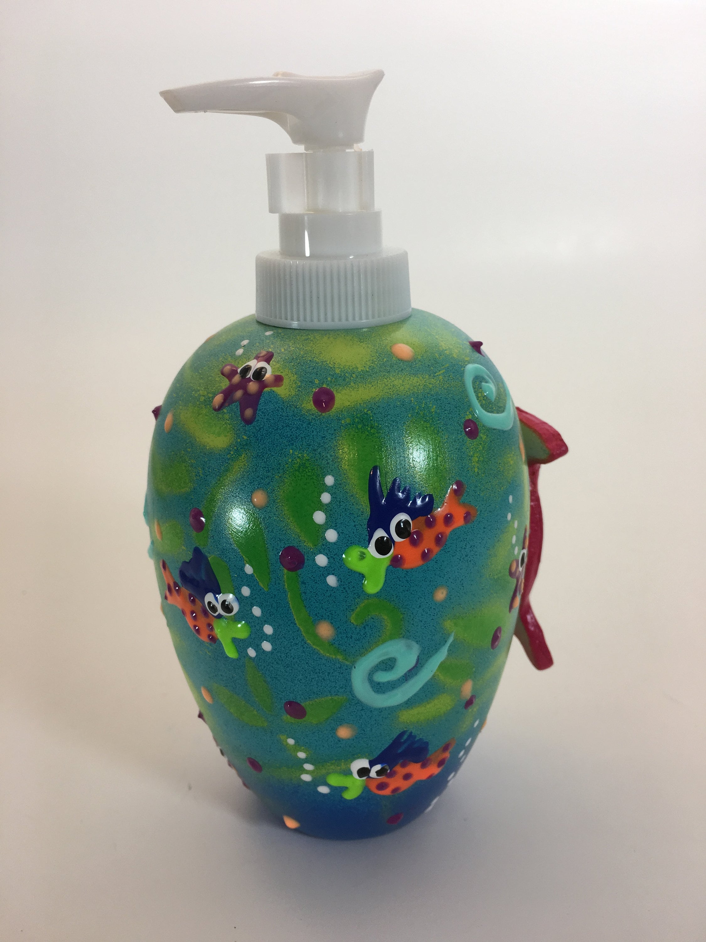Ceramic Soap Dispenser, Beach Theme,Bathroom Decor, Soap Pump