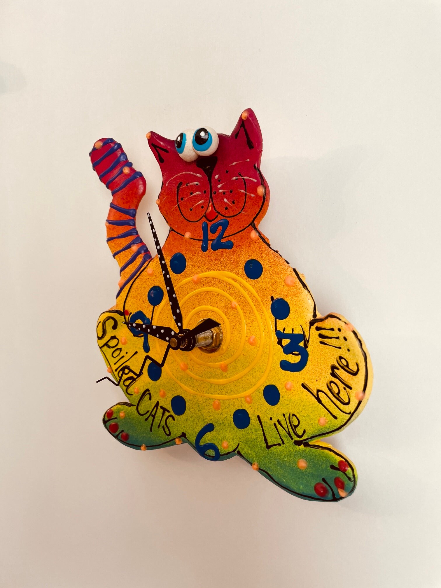 Kitty Clock,Cat Lover Gift,Cat Wall Clock,KIDS Clock,Kit Cat Clock