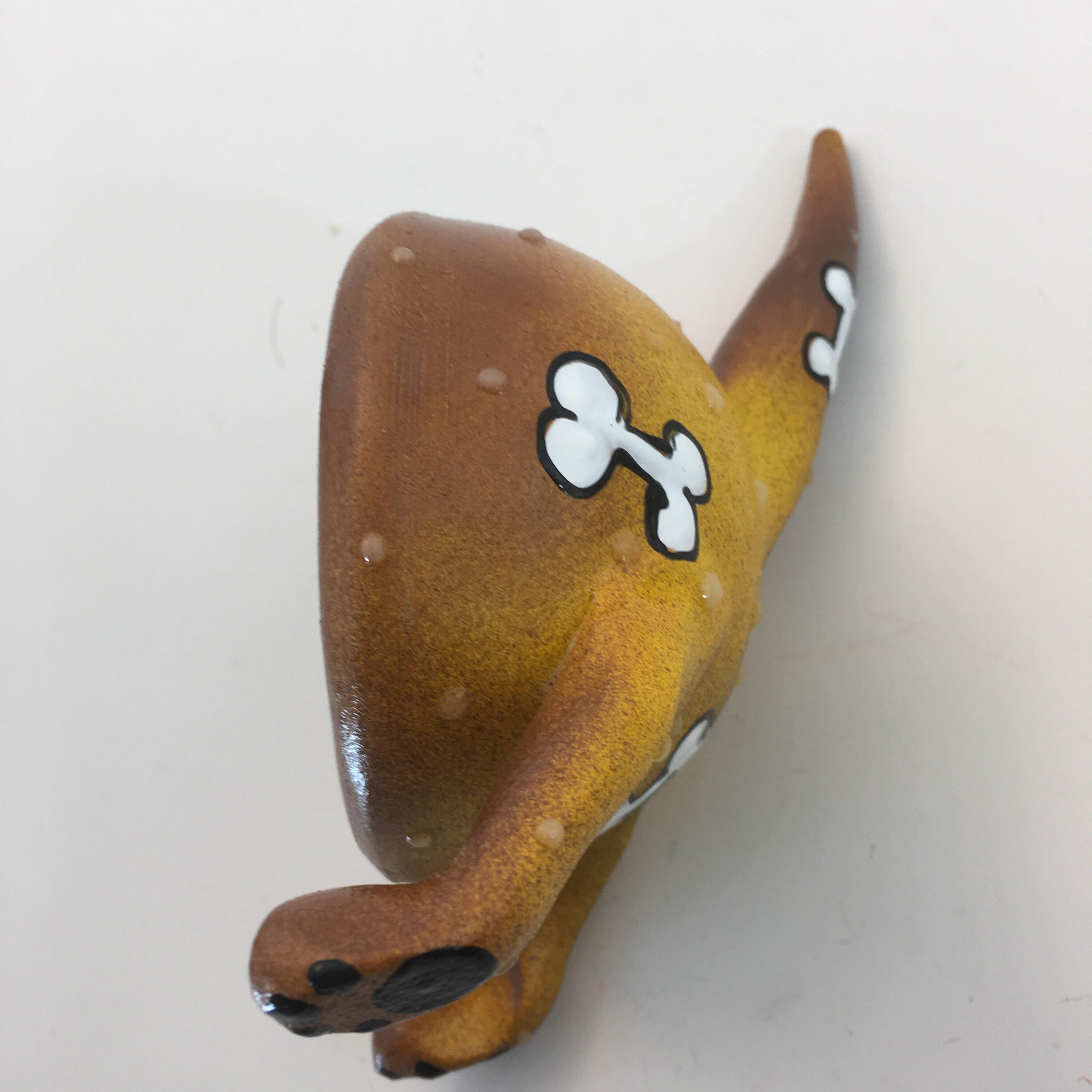 Dog Tail Key Chain Holder,Handmade ceramic dog tail leash holder, Leash