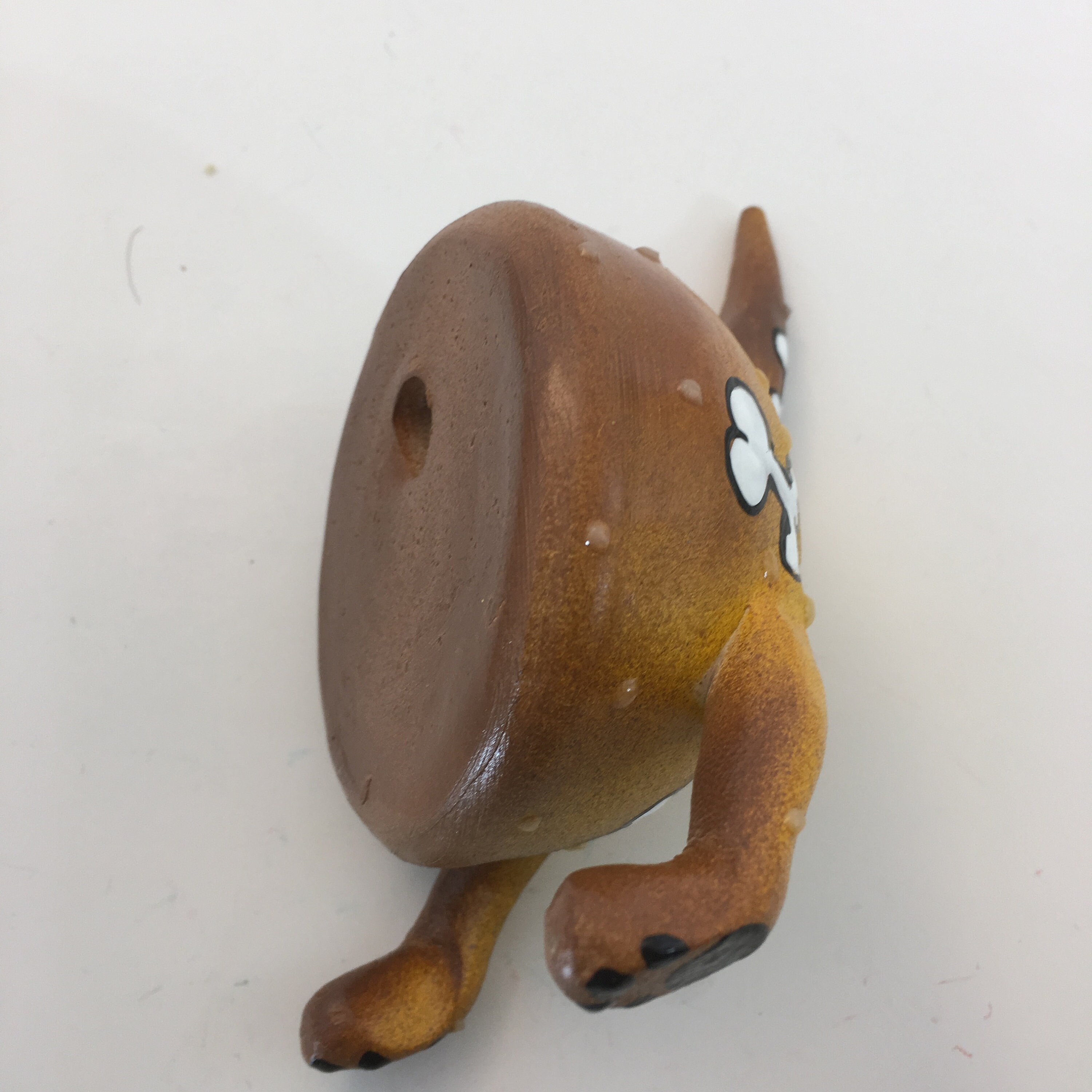 Dog Tail Key Chain Holder,Handmade ceramic dog tail leash holder, Leash