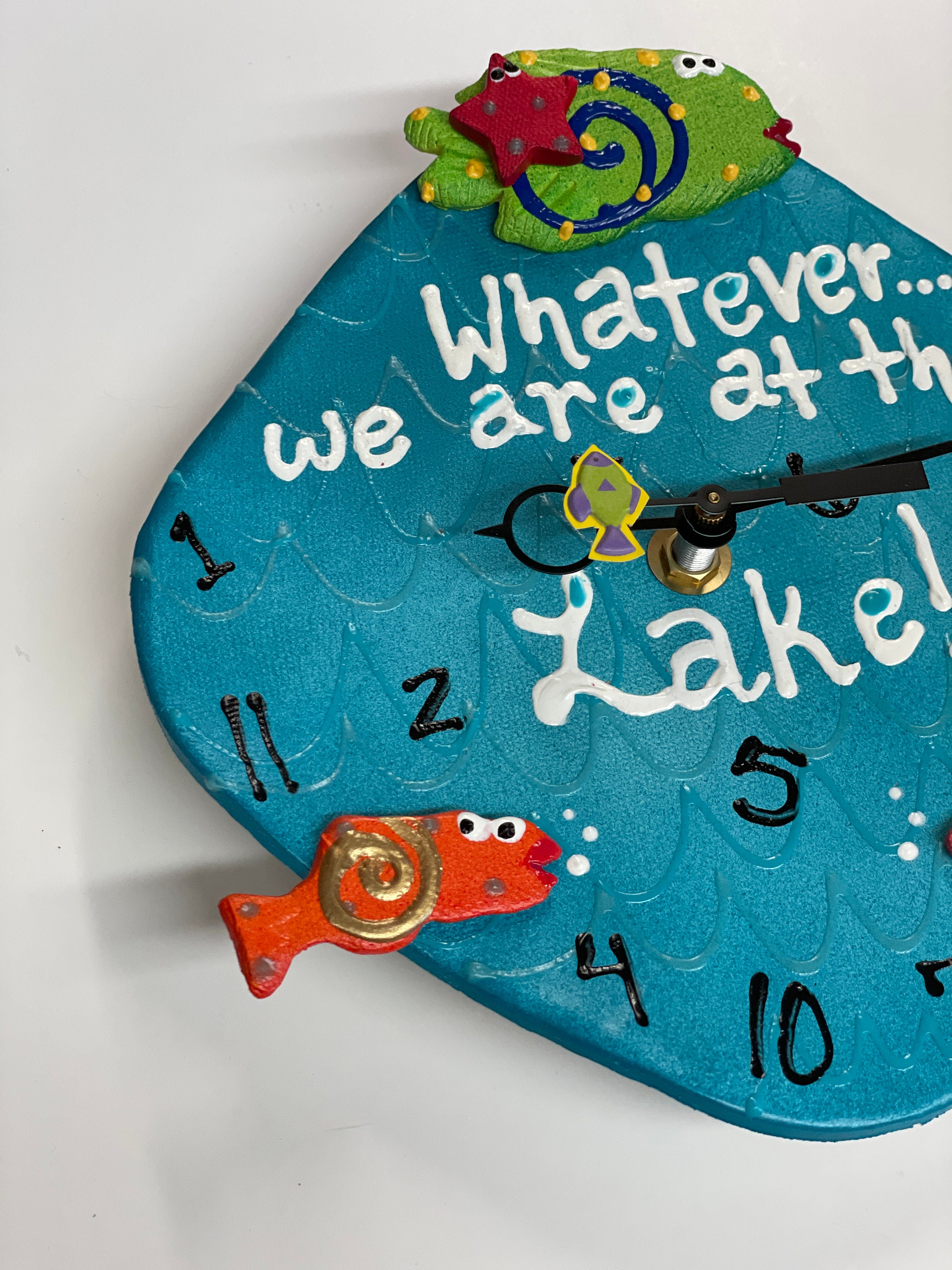 Lake House Wall Clock,Whatever, We are at the LAKE! Nautical Decor