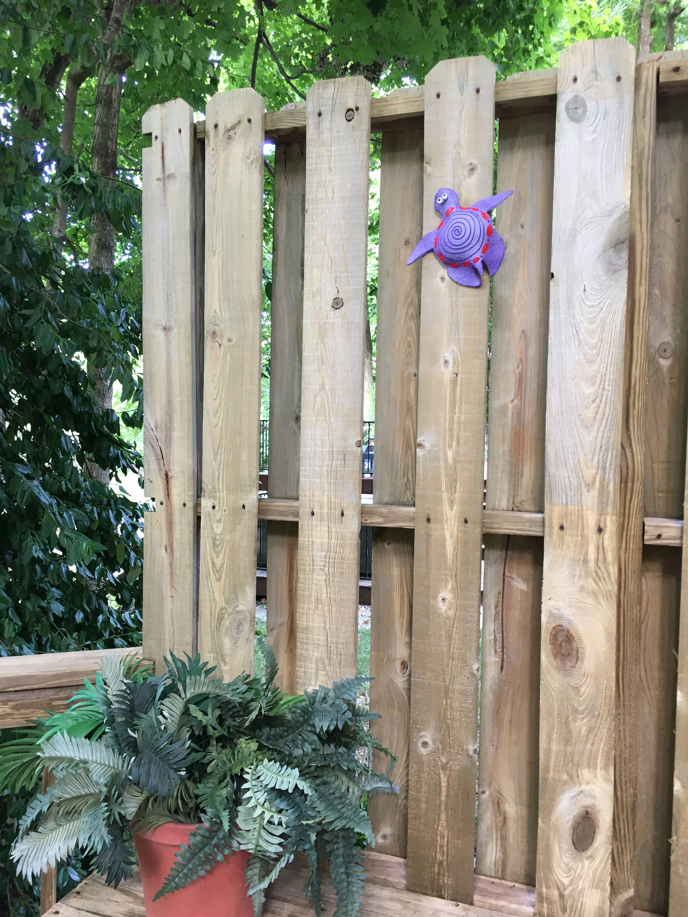 Turtle Fence ArtCeramic Hanging Sea TurtleFence Wall