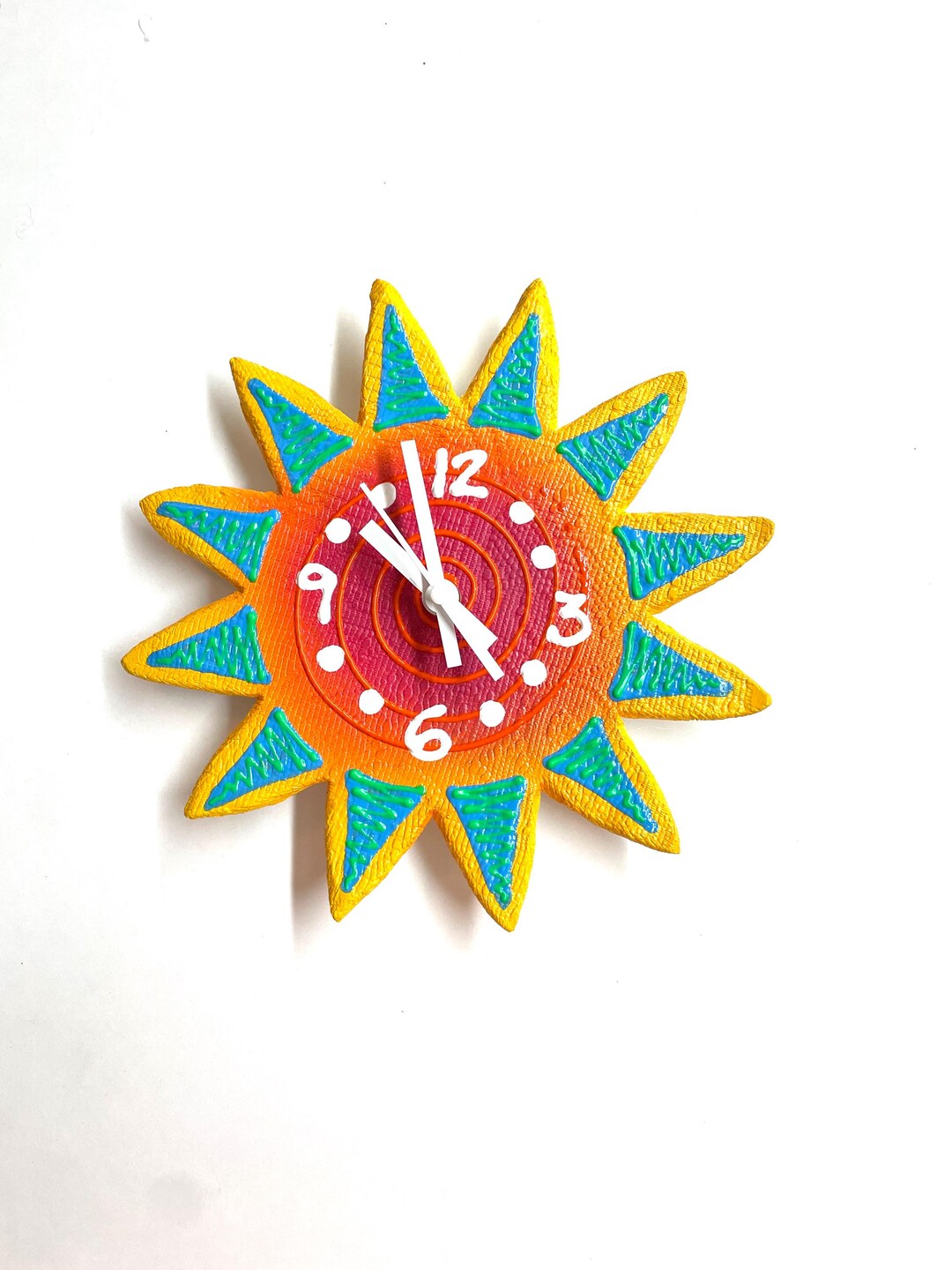 Here Comes the Sun Clock, Whimsical Sunshine Clock, Sun Clock, Wall Art ...