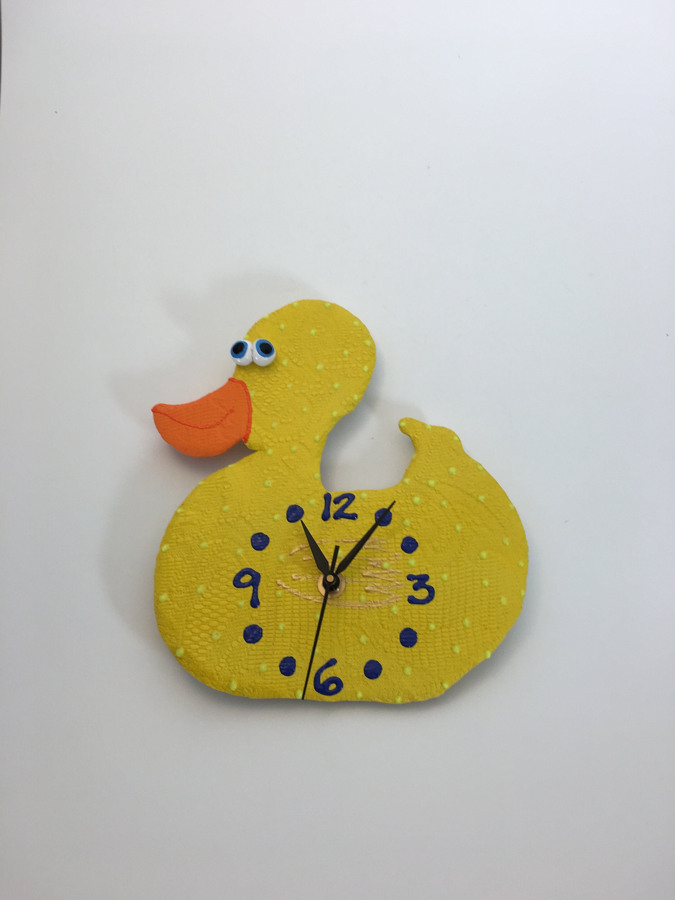 Kids Clock, Rubber Duck, Duck Wall Clock, Rubber Duck Bathroom, Rubber