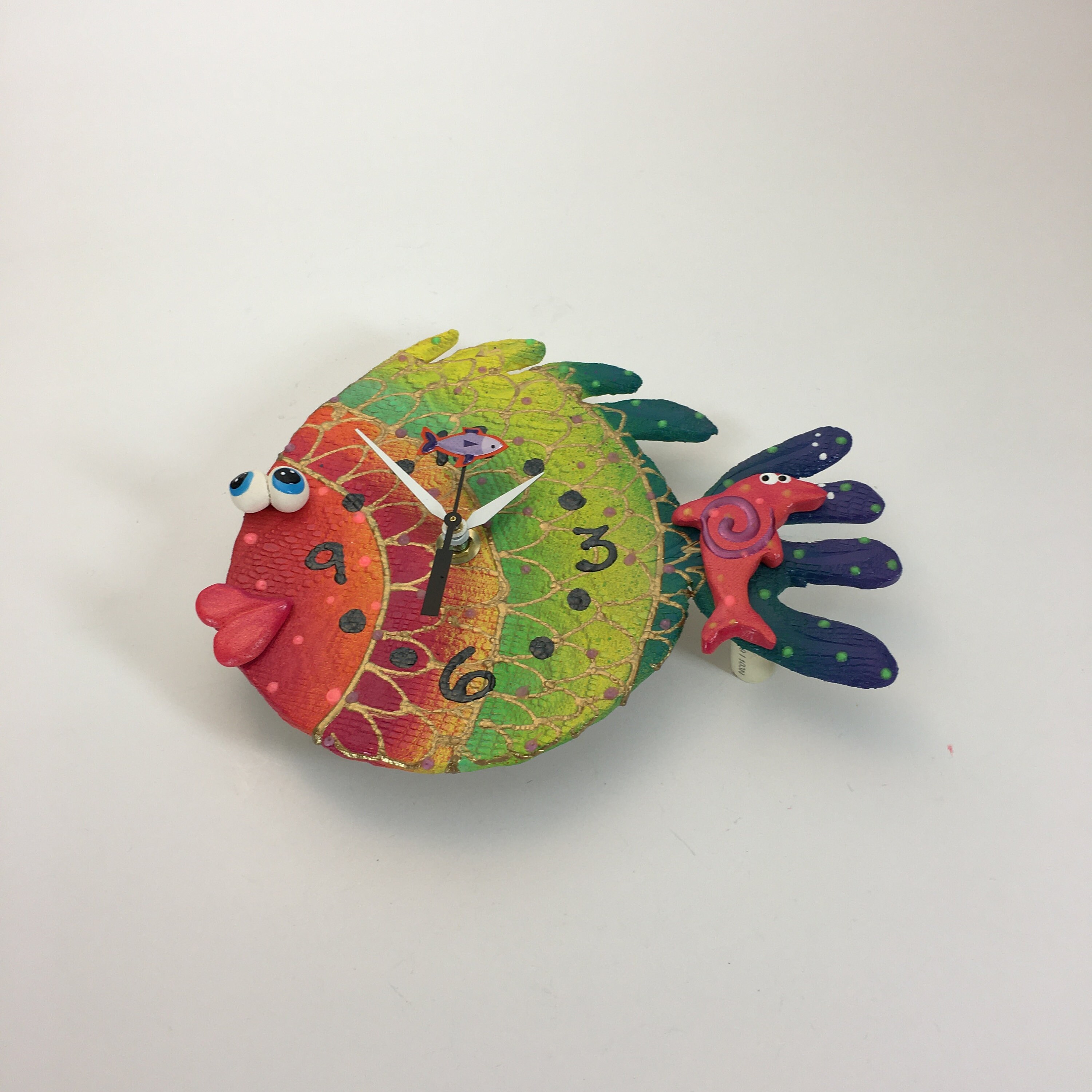 Kids Clock,Clock, Blowfish Clock, Unique wall Clock,Under the Sea