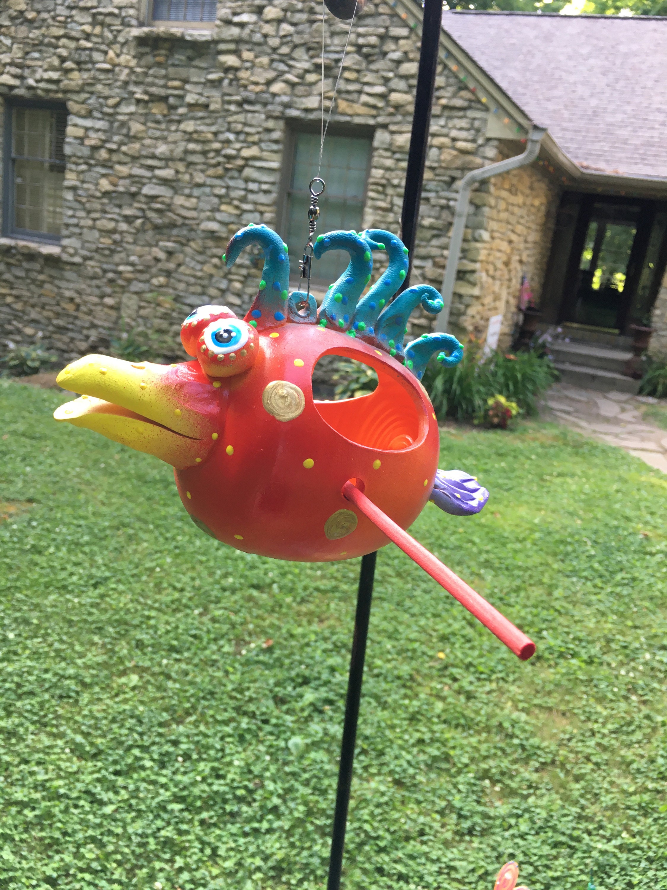 Birdfeeder Outdoor Bird Feeder Garden Decor Ceramic Bird Feeder