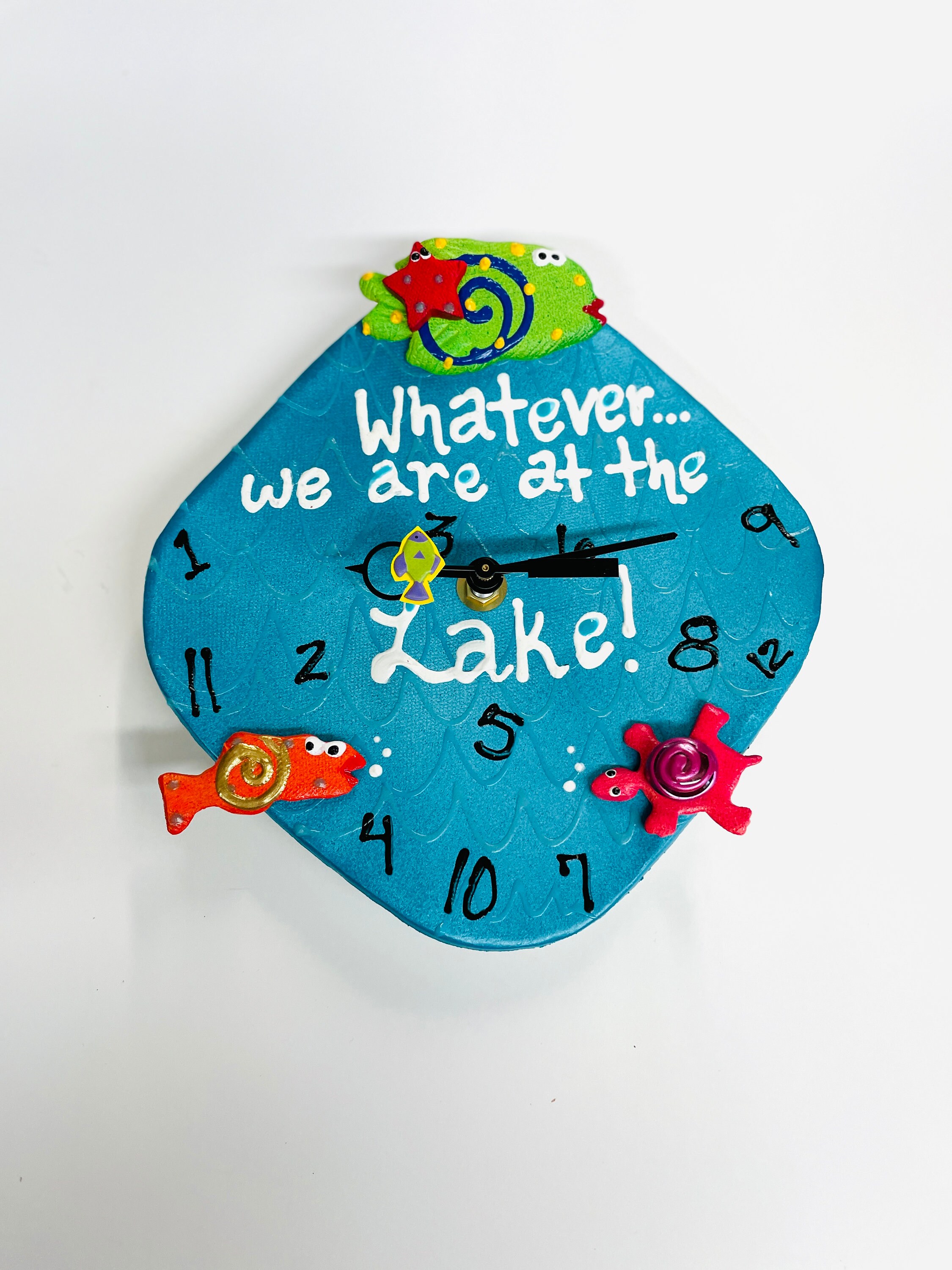 Lake House Wall Clock,Whatever, We are at the LAKE! Nautical Decor