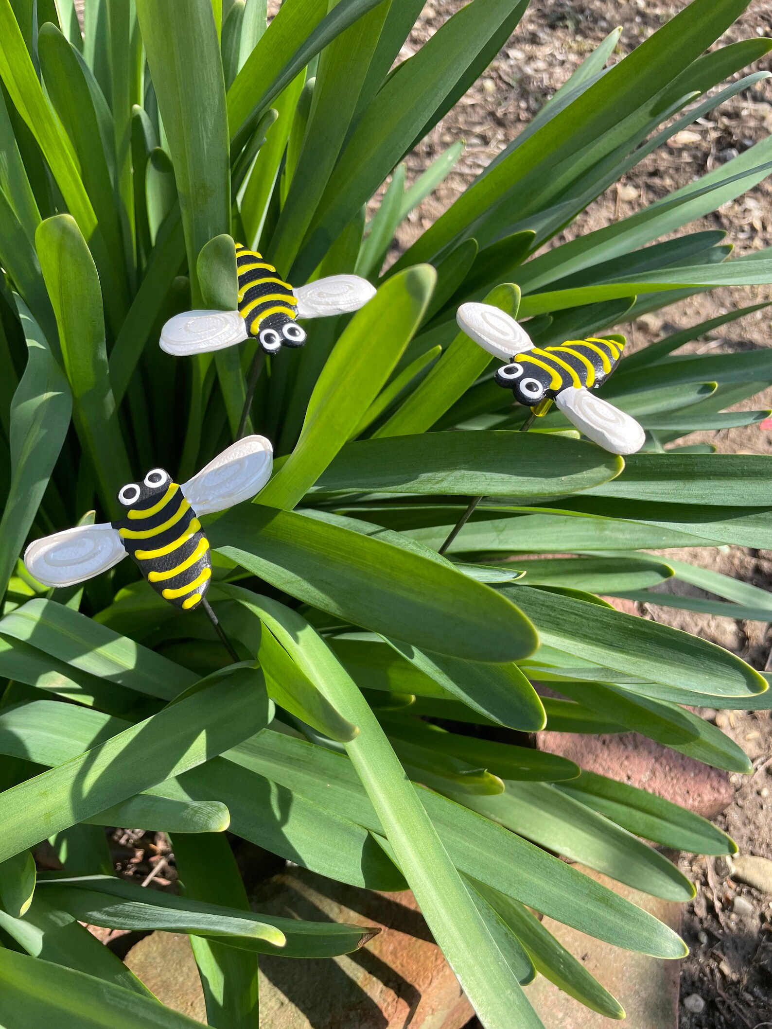 Bumble Bee Garden Stakes,honey Bee Garden Decor, Garden Stakes,potted