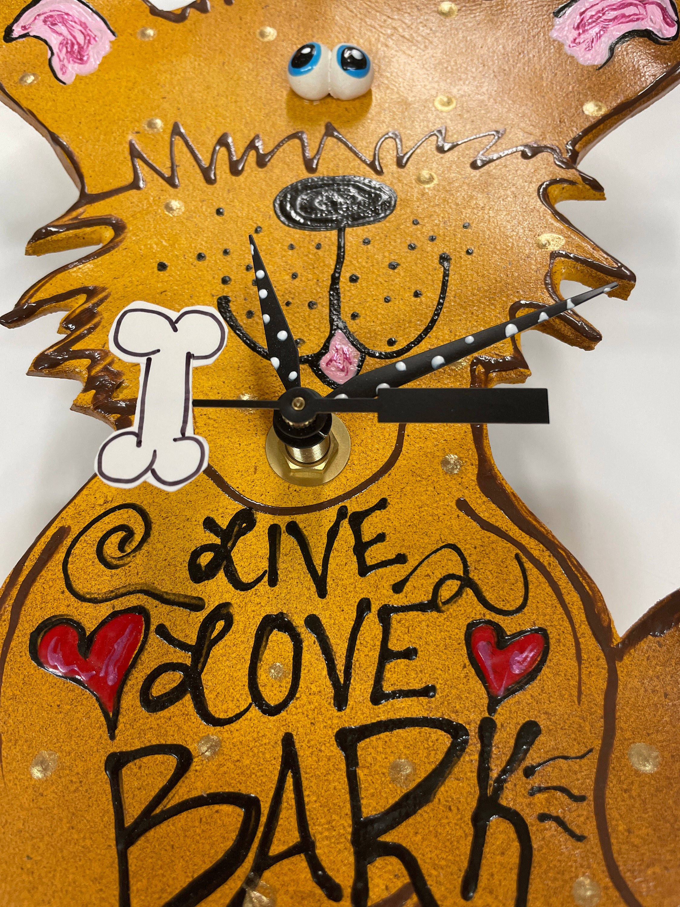 Live, Love, Bark Wall Clock,Dog Clock,Dog Wall Clock,Dog Lover Gift