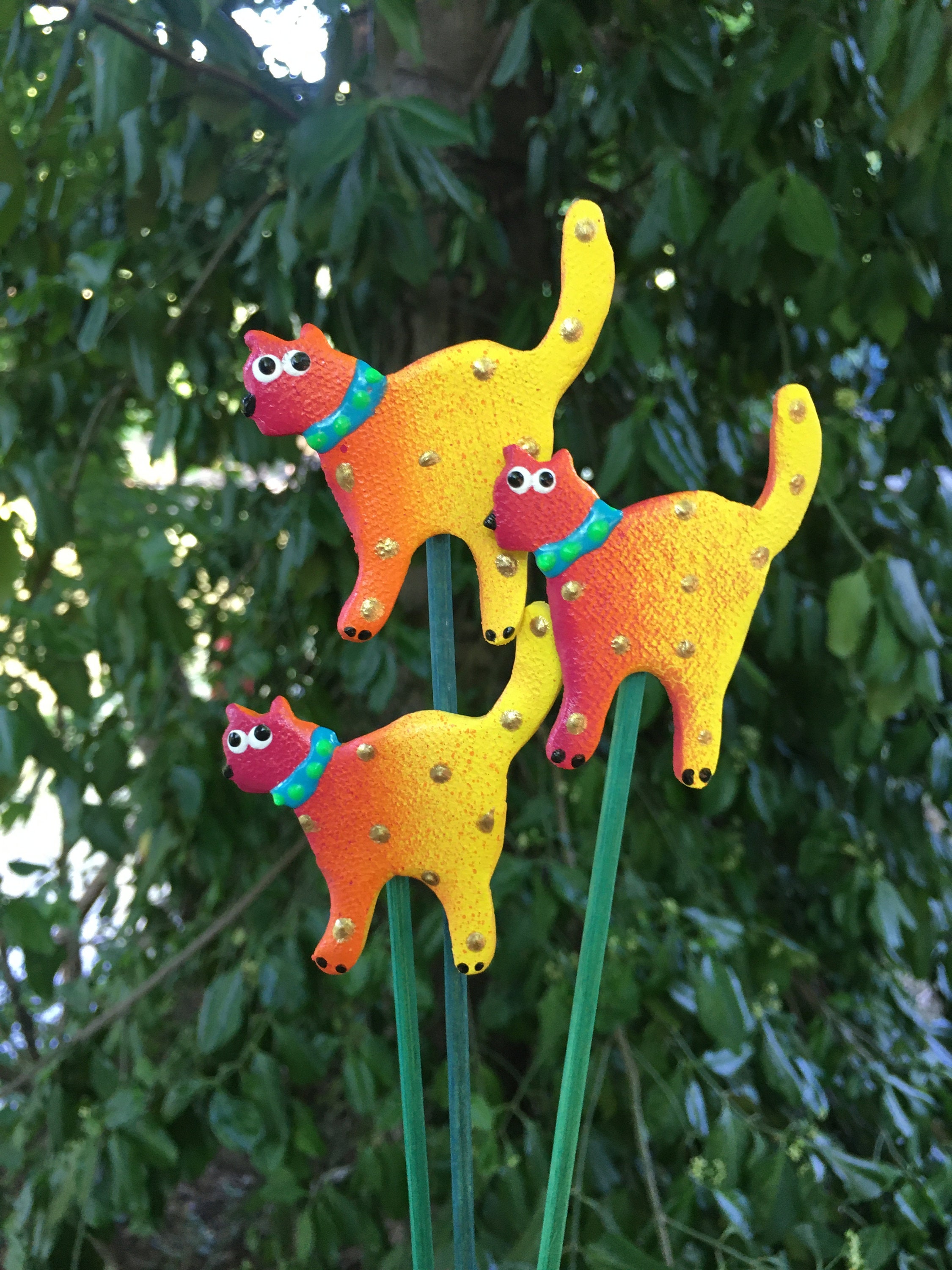 Cat Garden Stakes,Yard Art, Great Gift,Lawn decor,Outdoor garden Stake