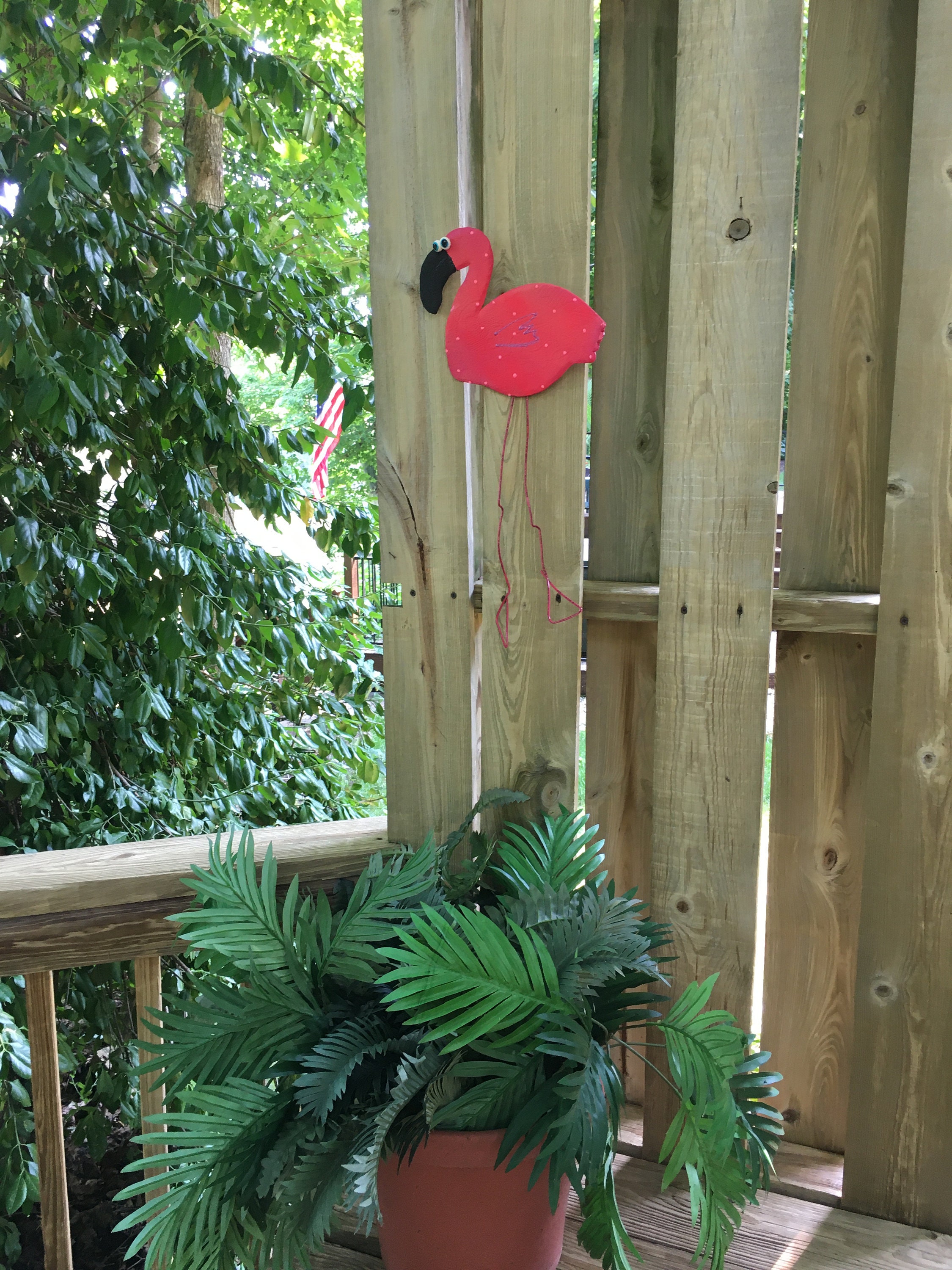 Pink Flamingo Wall Hanging , Pink Flamingo Art,Pink Flamingo decor