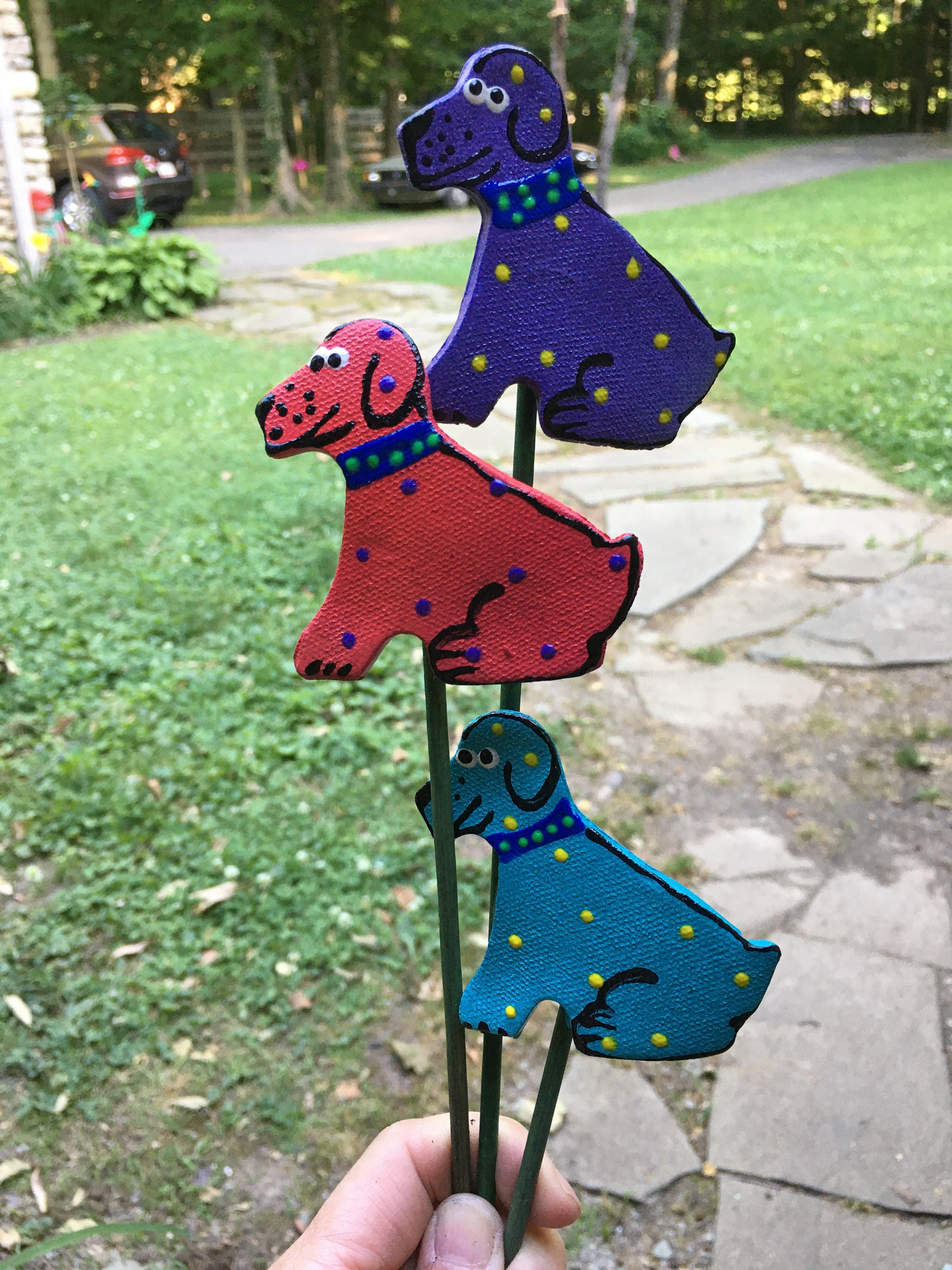 Dog Garden Stake,Yard Art, Great Gift,Lawn decor,Outdoor garden Stake