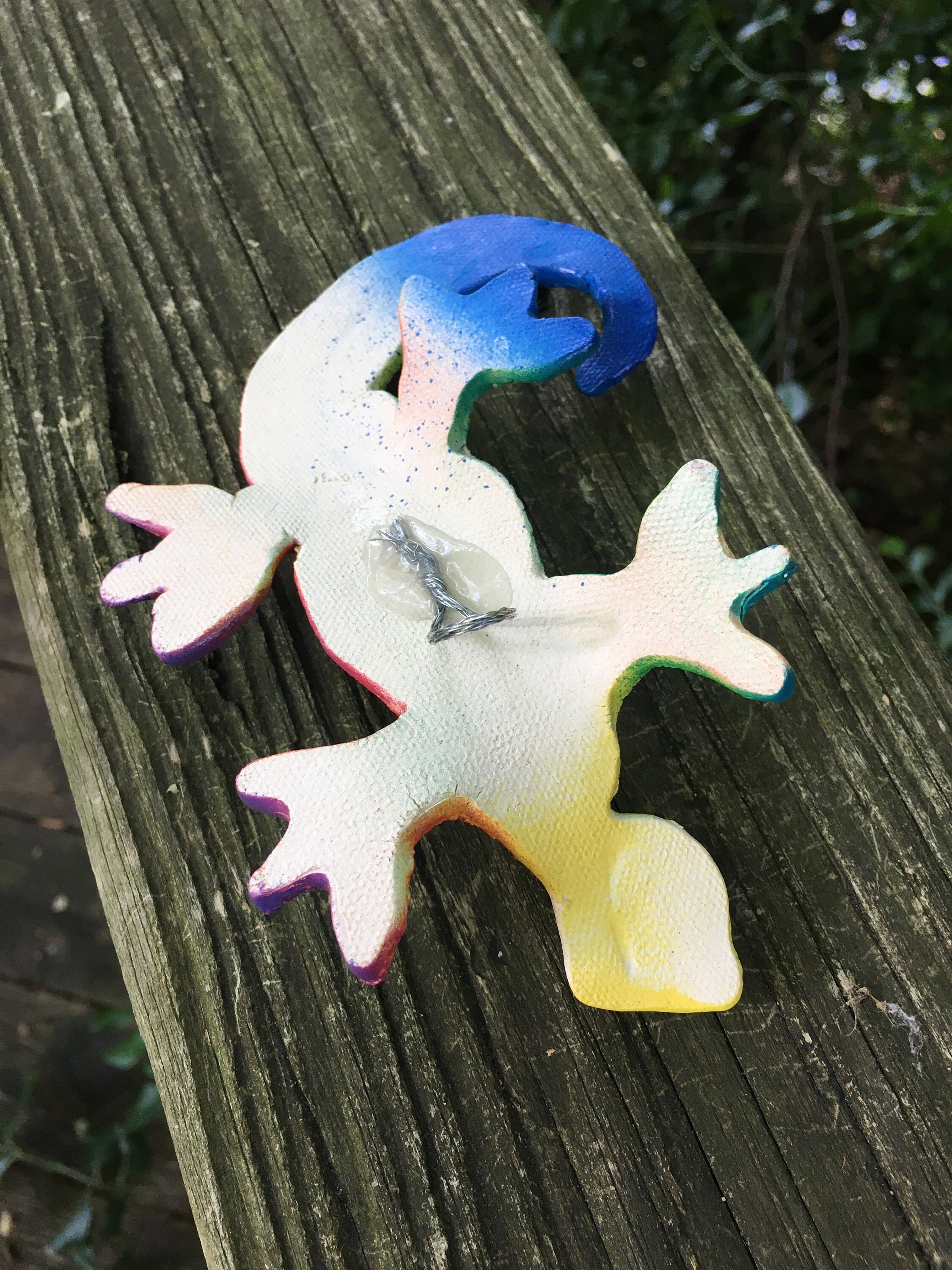 Gecko, Lizard Outdoor Wall Decor, Tropical Gecko Tree Fence, Wall Decoration, Salmander Outdoor ...