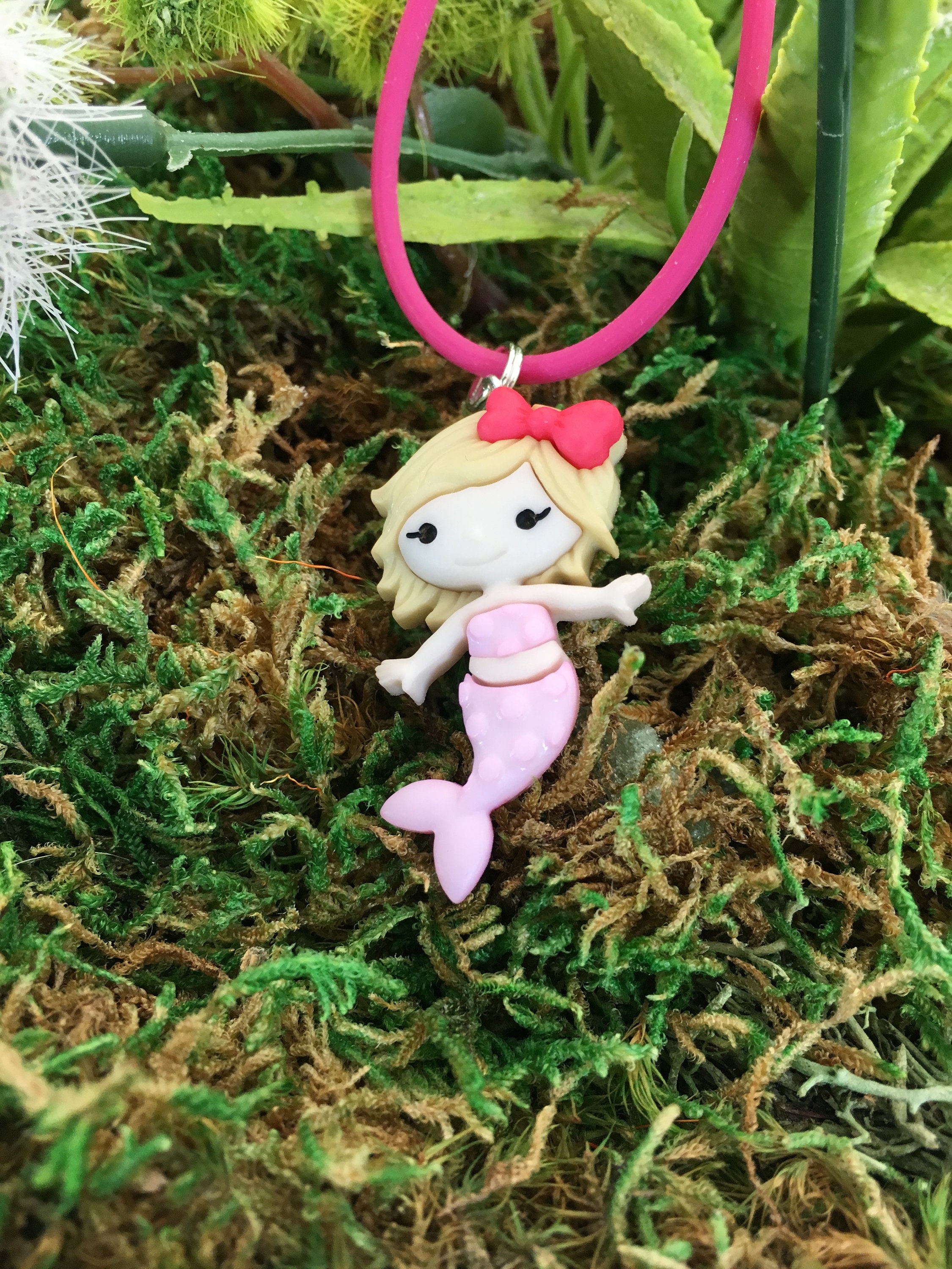 Mermaid Necklace, Toddler Necklace,Girls Jewelry , Charm ,Jewelry, kids