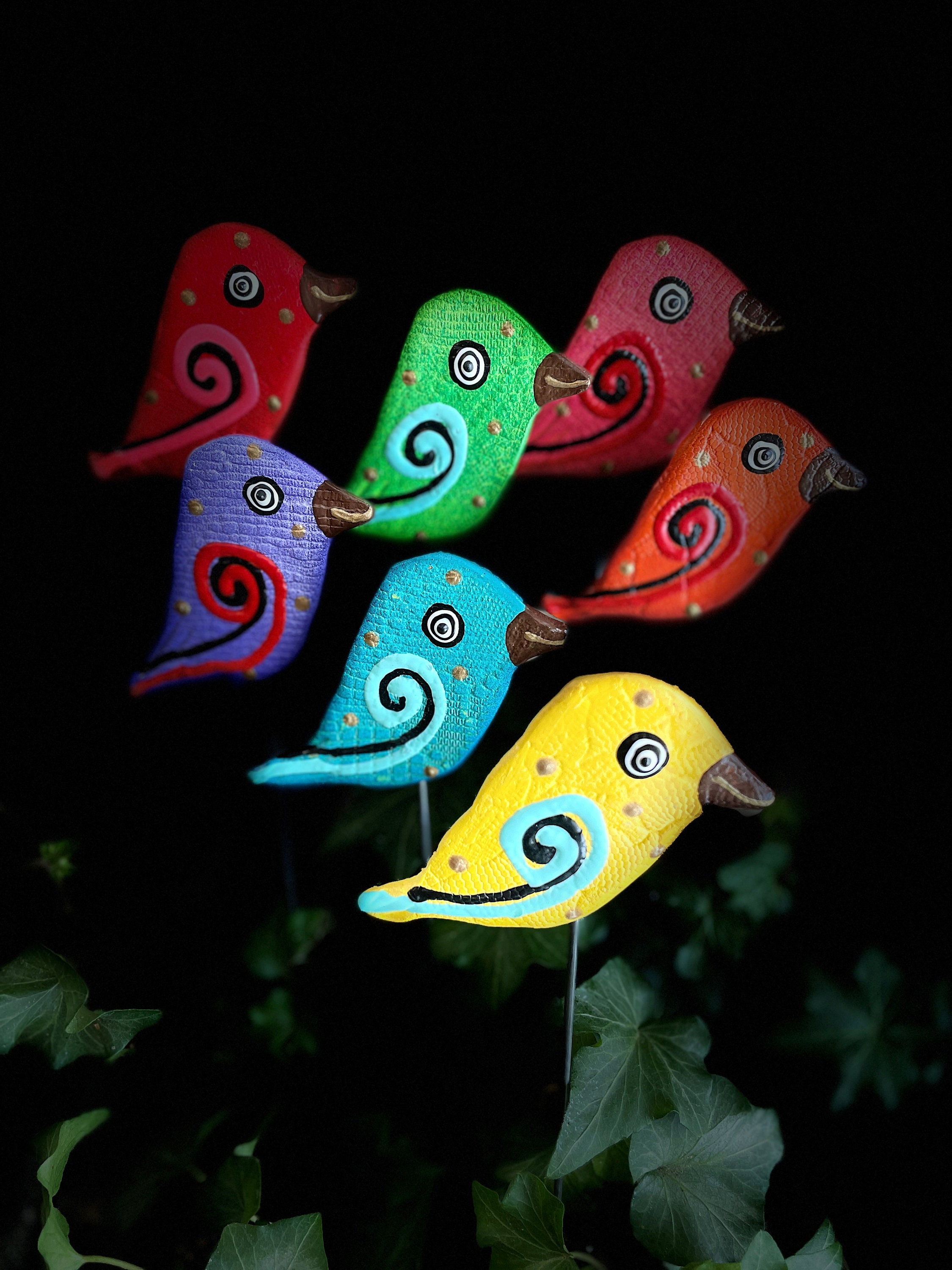 7 Yard Art Bird Garden Stakes,Bird Garden Art,Potted plants, Great Gift