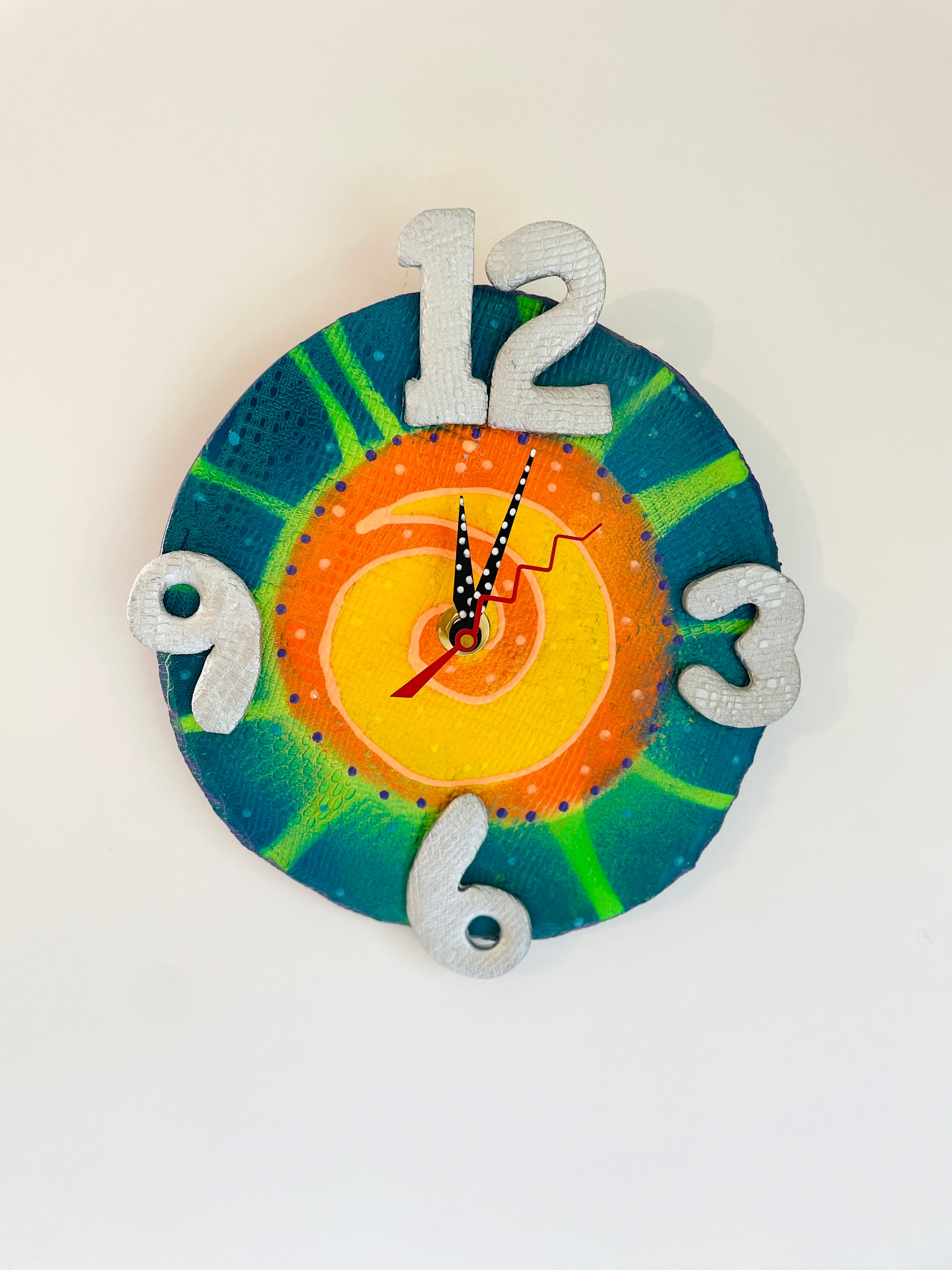 Modern Wall Clock Ceramic Clock Unique Clock Abstract Clock
