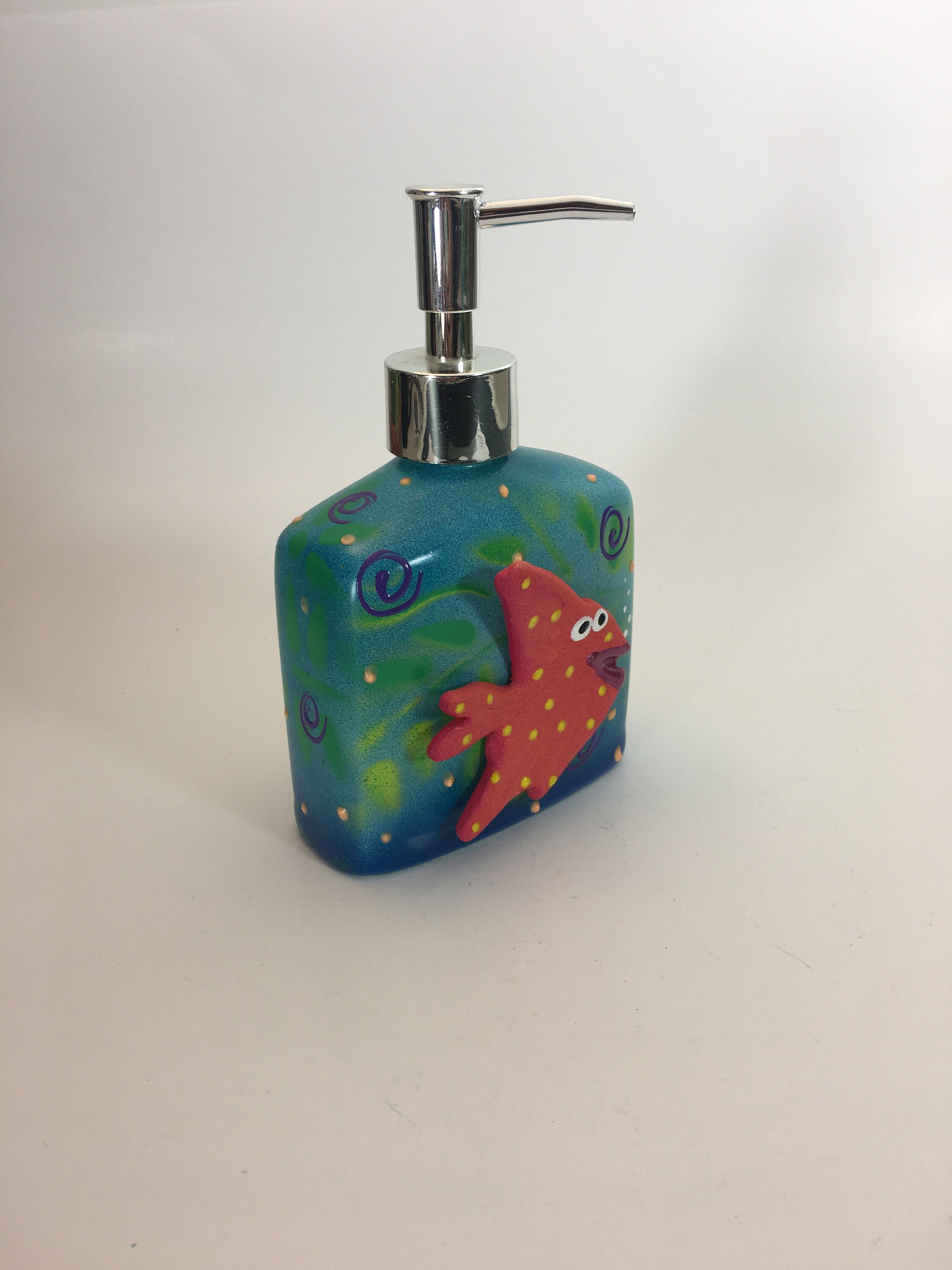 Ceramic Soap Dispenser, Beach Theme,Sea Life, Bathroom