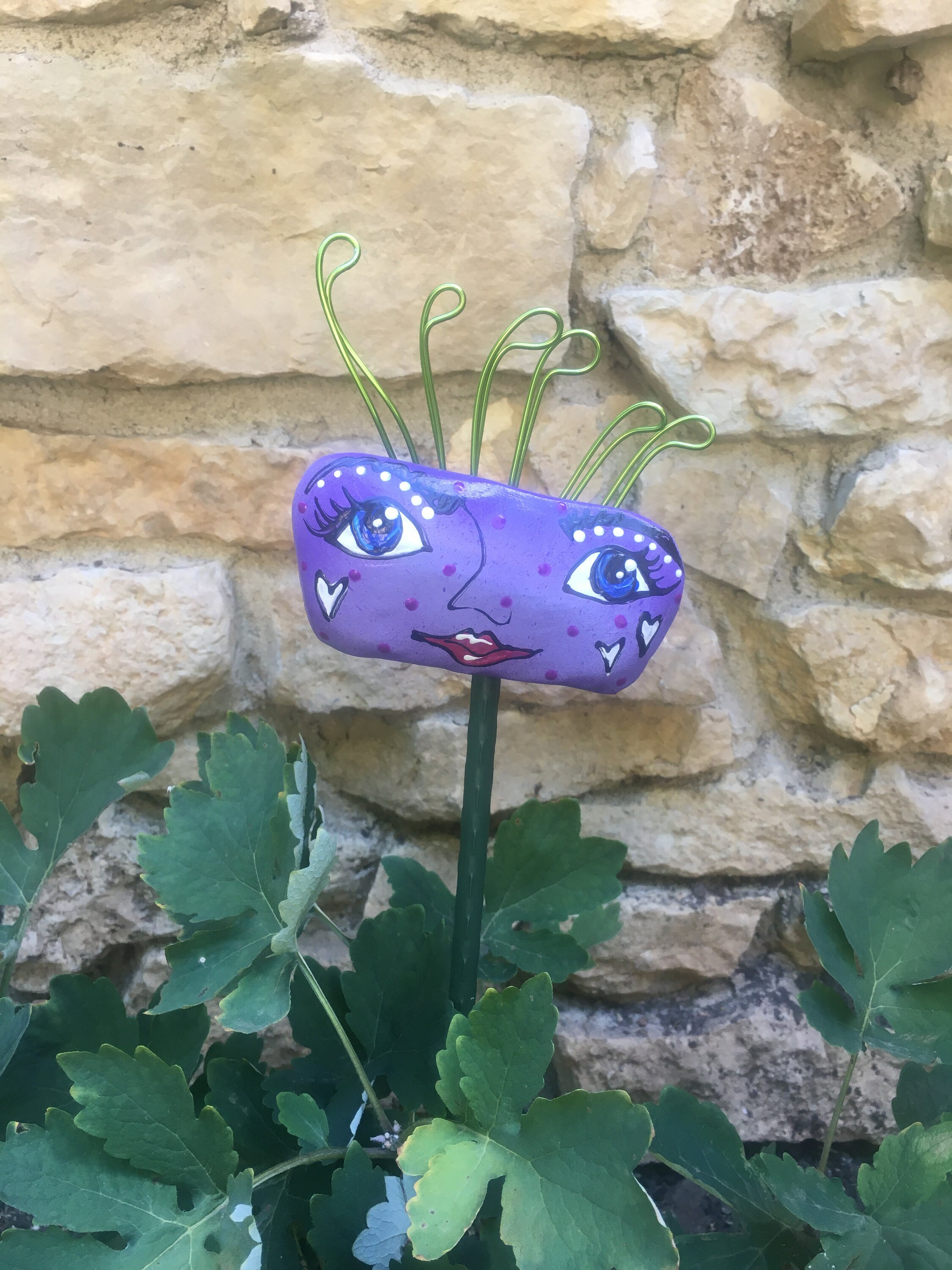 Unique Face Garden Yard Stake is a Lovely addition to your backyard