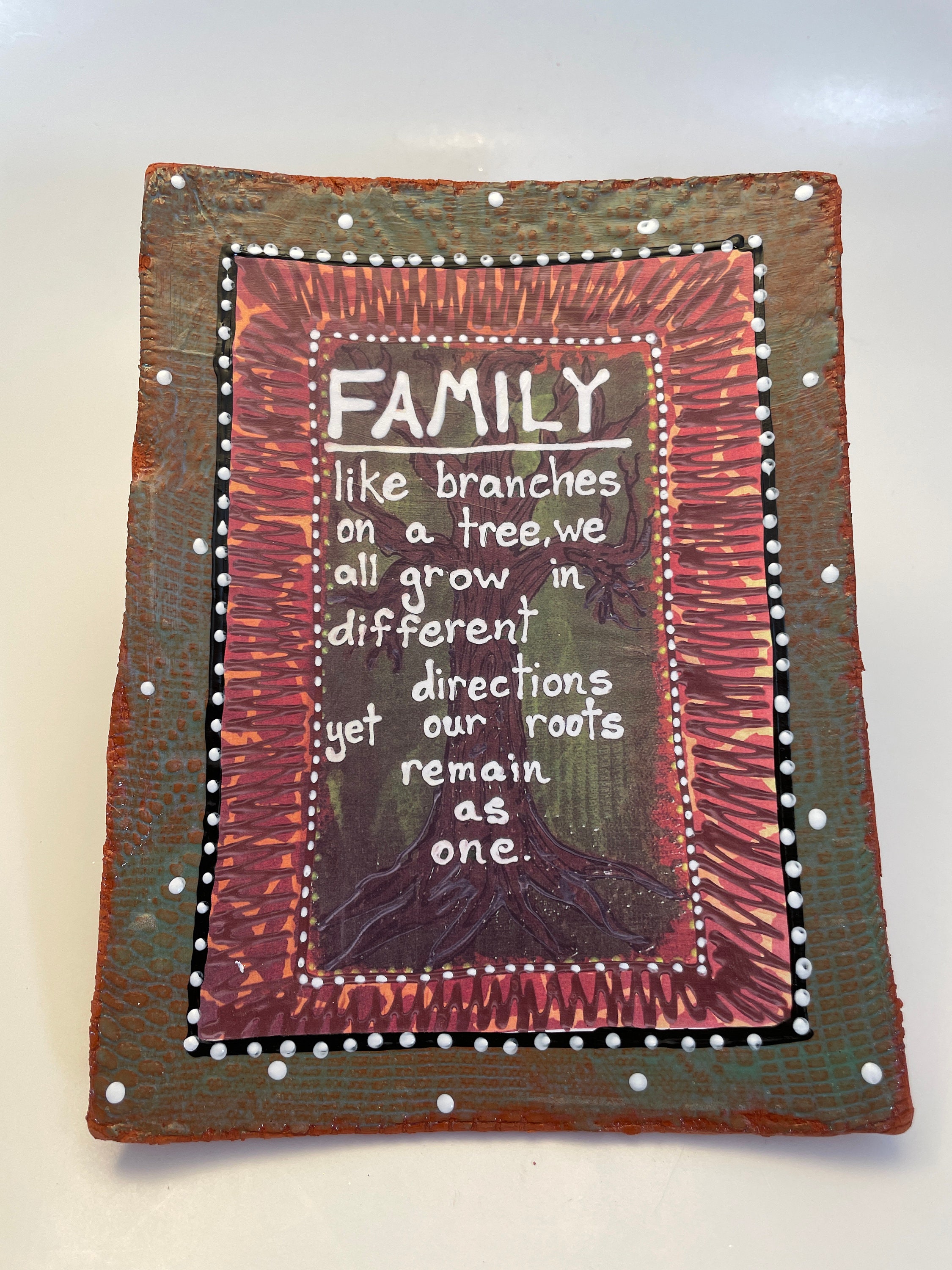 Family Inspirational Quote,Wall Hanging Ceramic Tile,Home decor