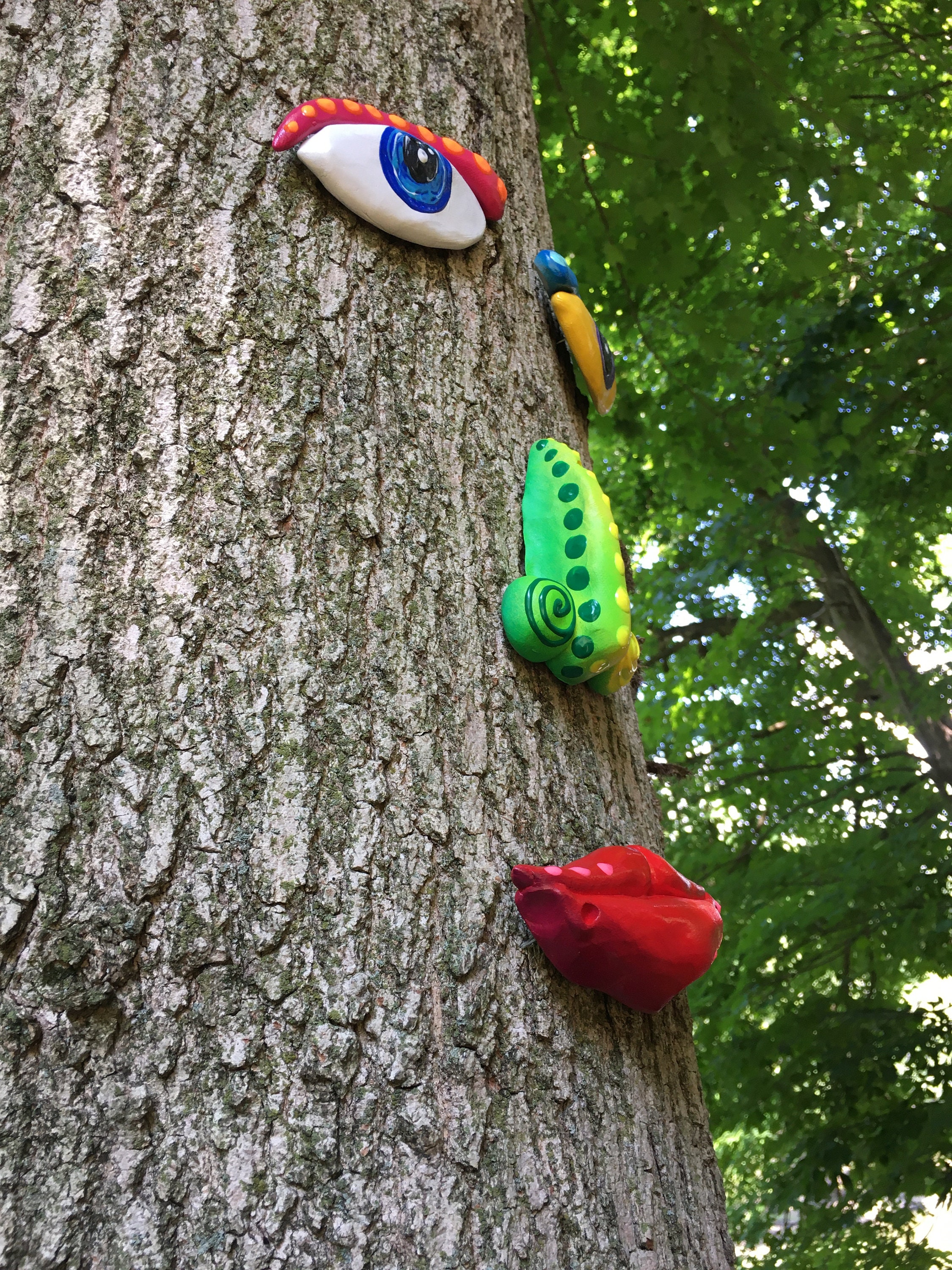 Tree face, Yard ornament , Gift Ideas,Garden Art Tree People Outdoor