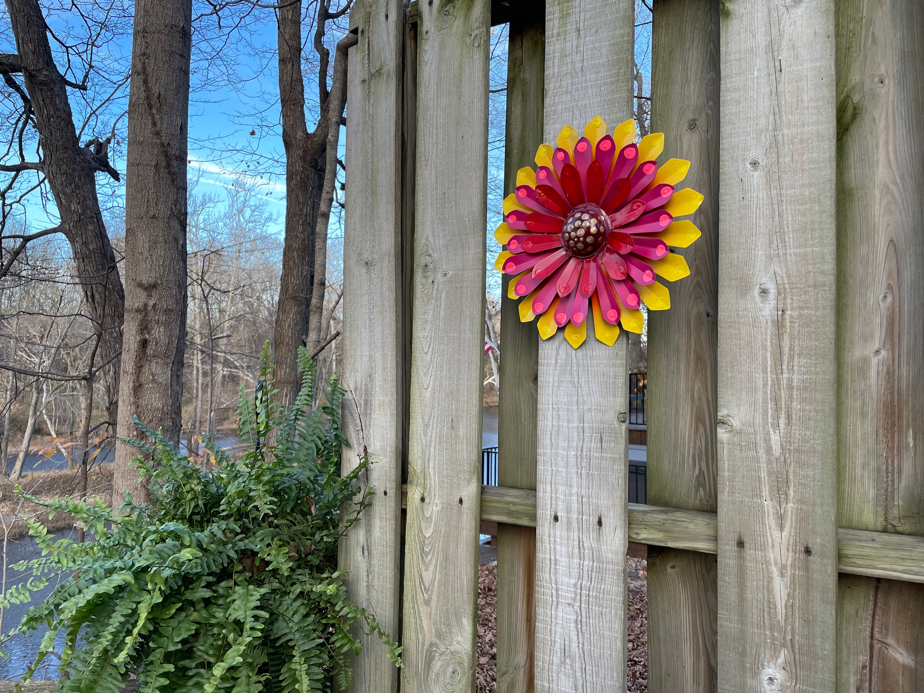 Metal Wall Flower, Fence Flower,Fence Decoration,Patio DecorYard art