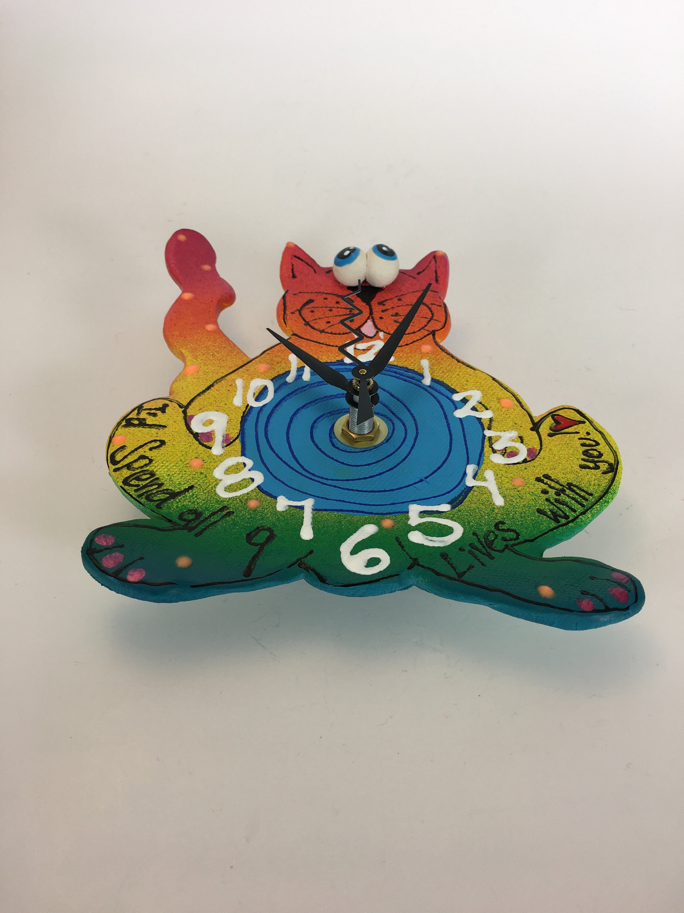 Kitty Clock,Cat Lover Gift,Cat Wall Clock,KIDS Clock,Kit Cat Clock