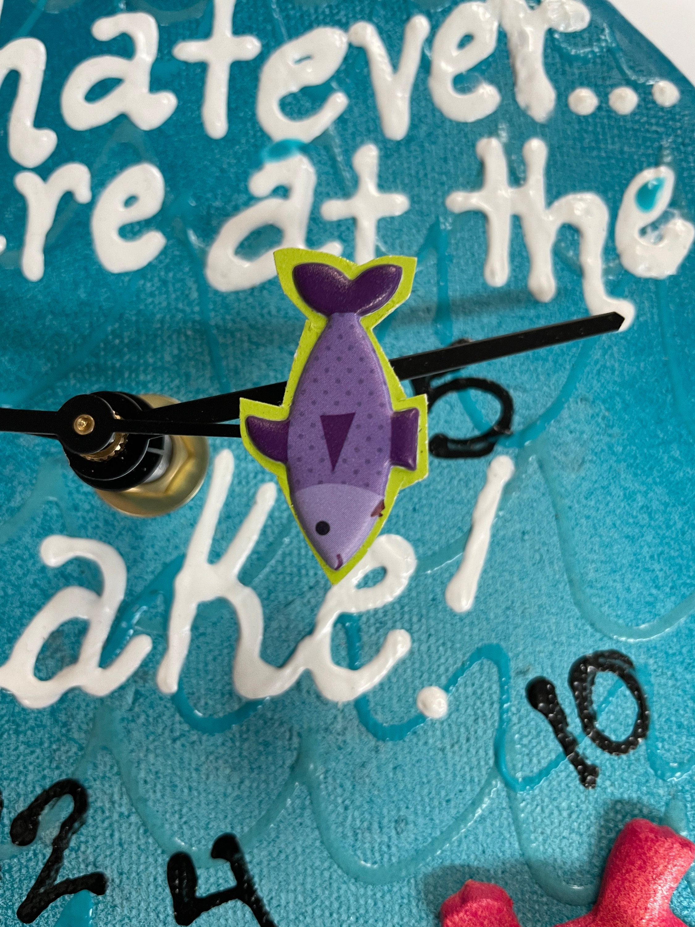 Lake House Wall Clock,Whatever, We are at the LAKE! Nautical Decor