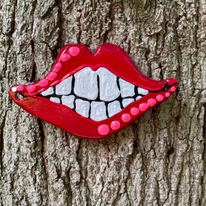 Replacement Tree Face Lips with Teeth Tree Decoration Lips-mouth Teeth Decor Gift for Dentist, Dentist Gifts, Dentistry Gift